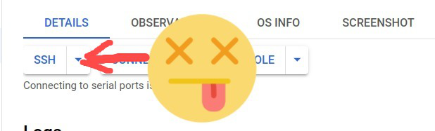 Unable to SSH to GCP VMInstance
