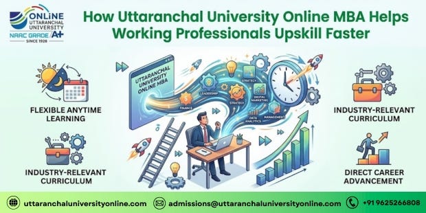 How Uttaranchal University Online MBA Helps Working Professionals Upskill Faster