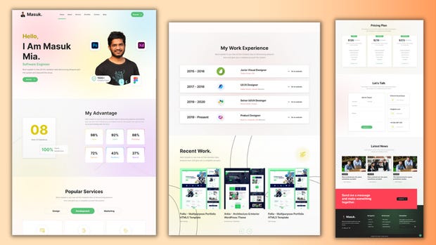 Softaculas React Js Template — Perfect for Modern Personal Portfolios ...