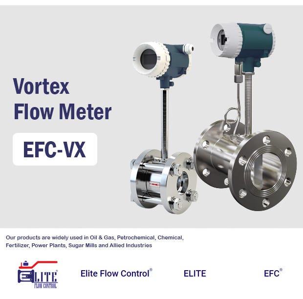 EFCVX Vortex Flow Meter Elite Flow Control by Elite Flow Control