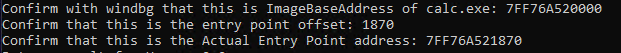 Finding the AddressOfEntryPoint offset in order to calculate the actual entry point of the image where code starts executing.
