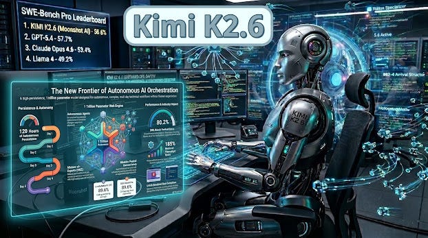 Kimi K2.6 : 5-Day Workflows With 300 Specialized Sub-Agents