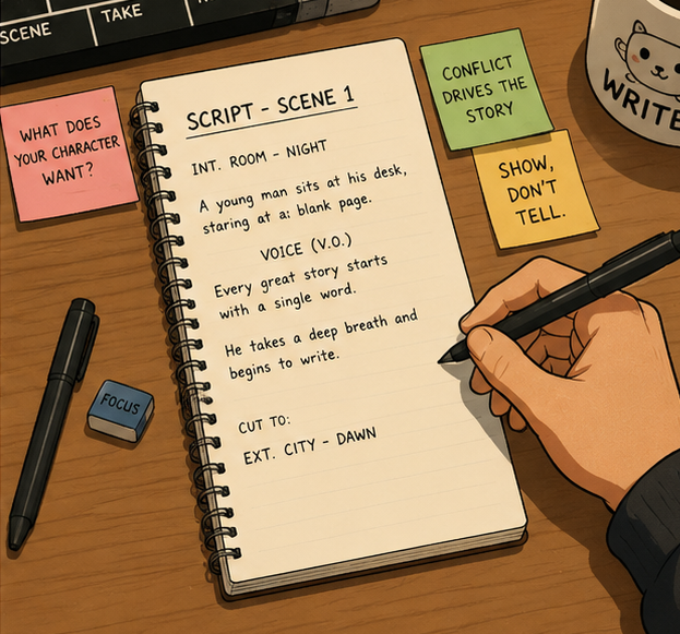 Format of writing script