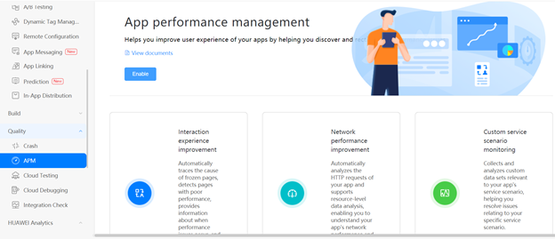 Track Application Performance using Huawei APM Application