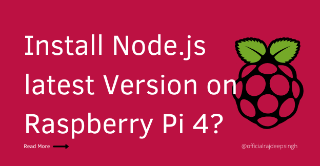 Install Node.js latest Version on Raspberry Pi 4. | by Rajdeep singh |  FrontEnd web | Medium