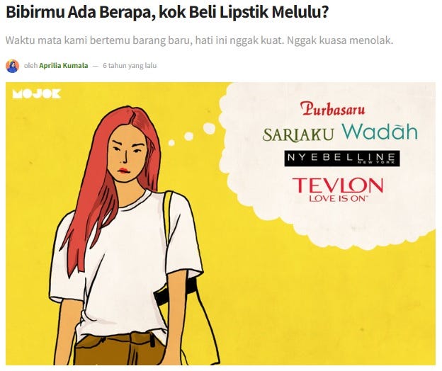 Bibirmu Ada Berapa? Kok, Beli Lipstik Melulu? (Bagian 2)