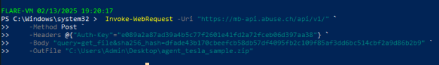 Static Analysis of Agent Tesla Malware Sample