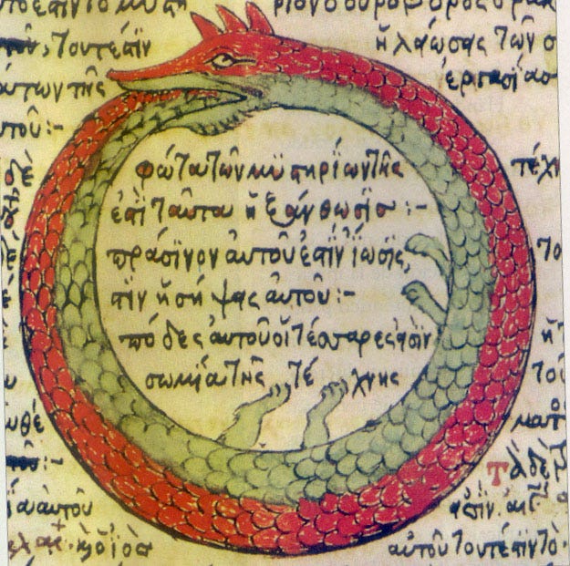 The Ouroboros as a Symbol of Post-Quantum Consciousness in