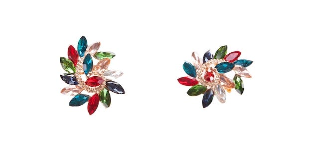 colour statement earrings