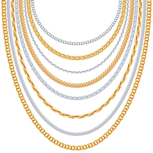 layer necklace in artificial jewellery