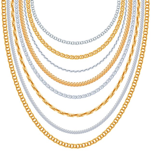 layer necklace in artificial jewellery