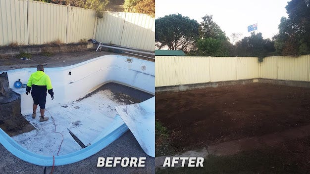 swimming pool removal sydney