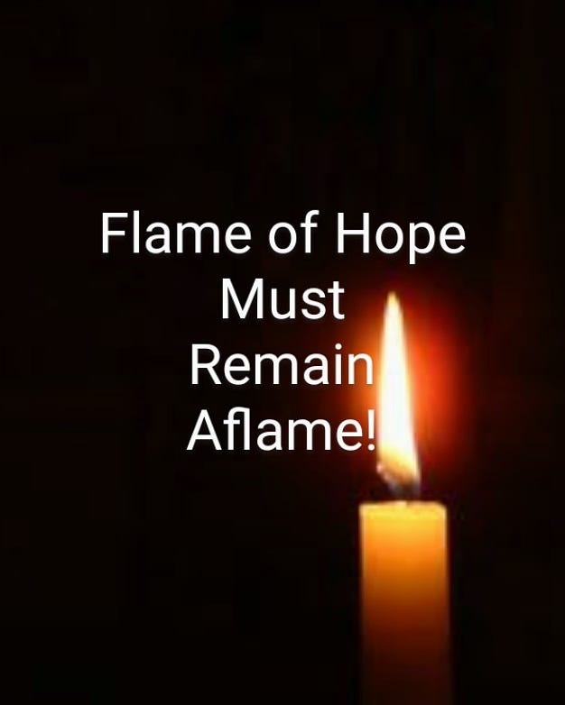 Flame of Hope. A spark of fire fanned to ignite the… by