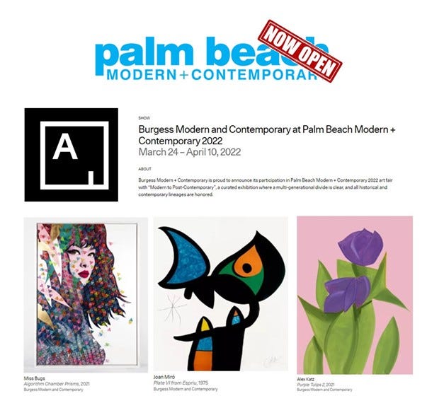 ARTSY Viewing Room & Exhibition for Palm Beach Modern + Contemporary