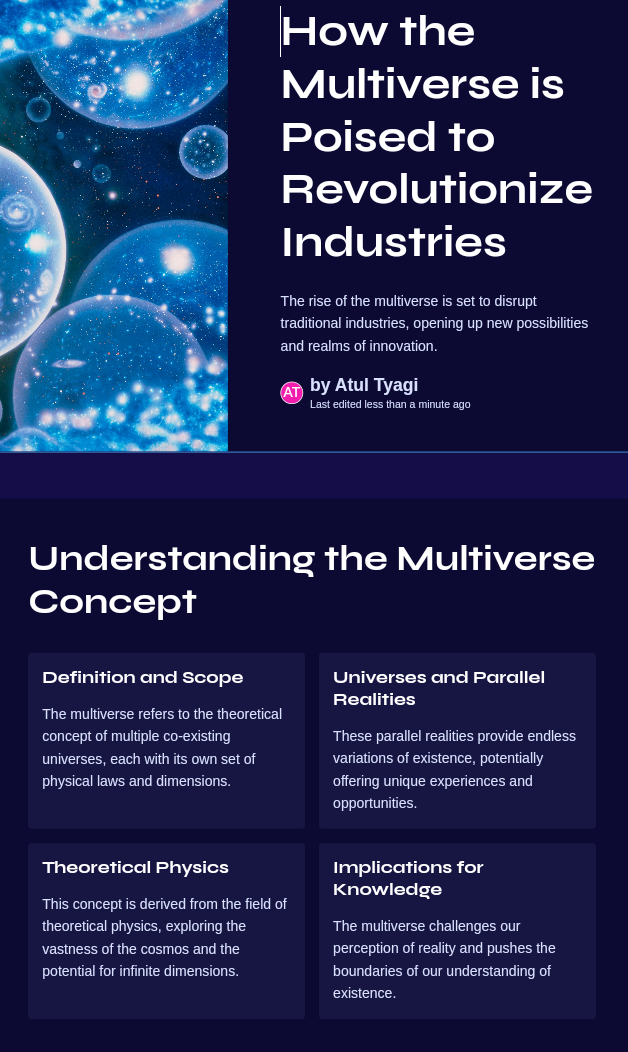 Multiverse is poised to overtake Industries in the years to come . # ...