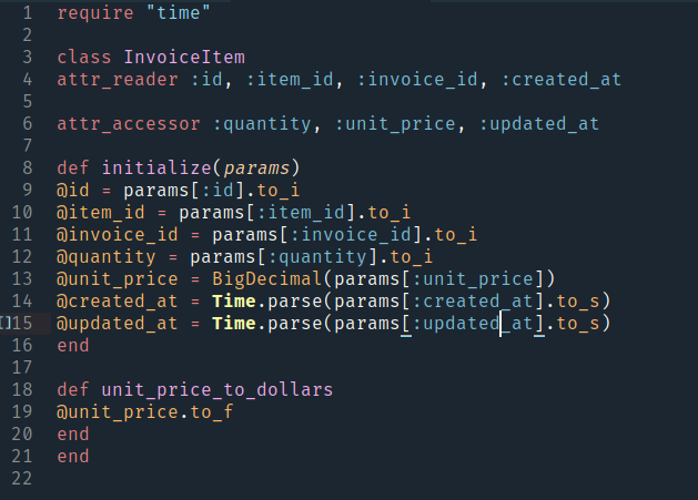Sample Ruby Code