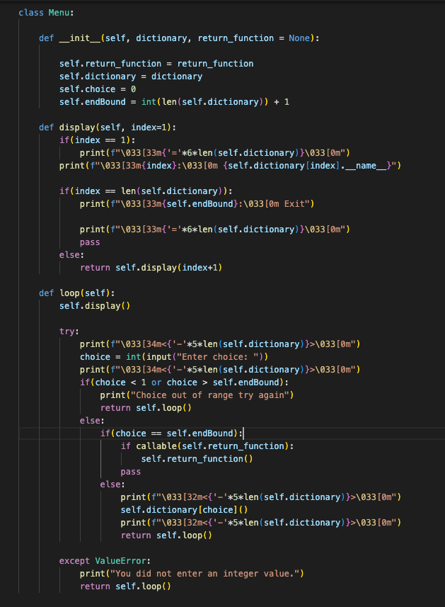 Introducing the Special Menu Class in Python: Simplifying User Choices ...