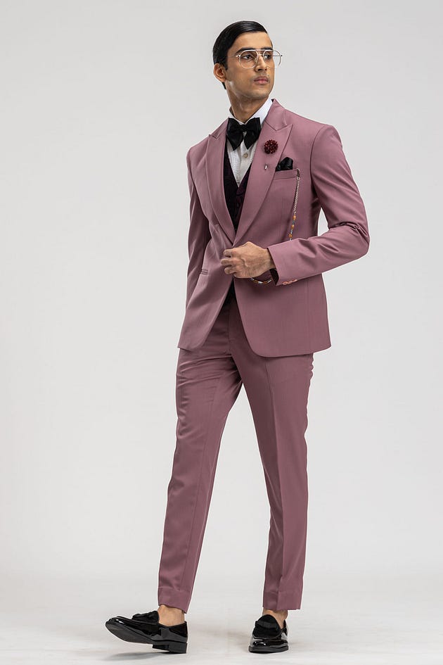 Twilight Mauve Woven Italian Tuxedo Suit-ST1502