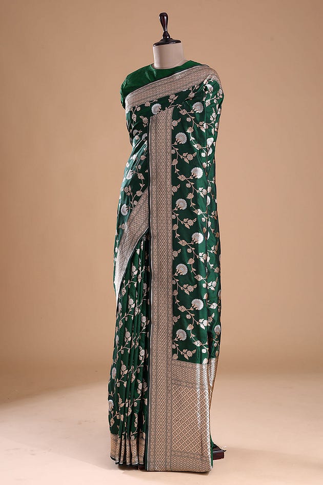 Evergreen Zari Woven Banarasi Silk Saree, banarasi silk saree, Banarasi saree