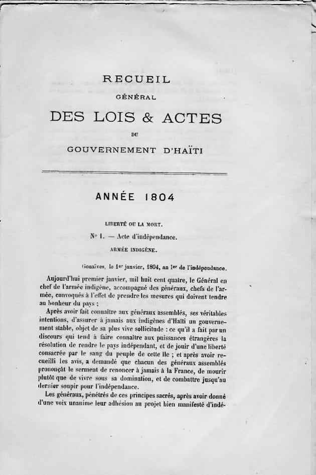 ACTE DE L’INDÉPENDANCE ET. Acte des généraux de l’armée qui nomme… | by ...