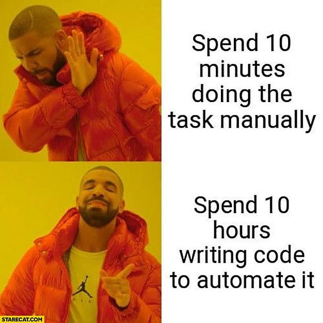 Drake in a meme with accompanying text.