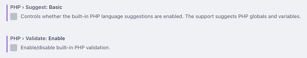 Disable built-in PHP settings