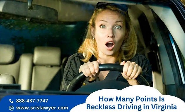 how many points is reckless driving in virginia