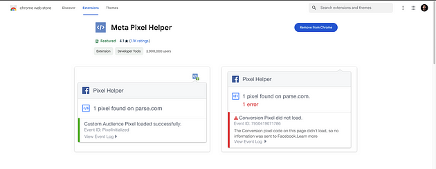 Facebook Pixel Meta Helper