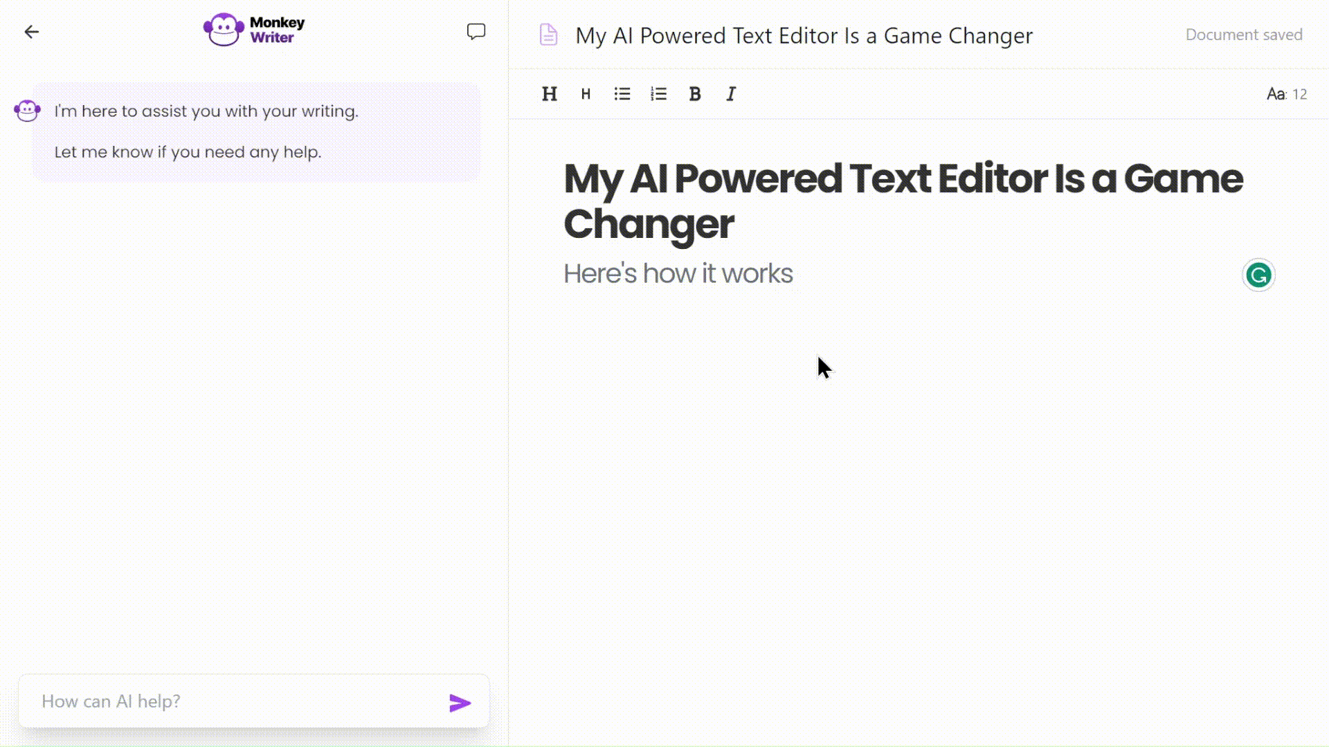 ChatGPT Monkey Writer showcase