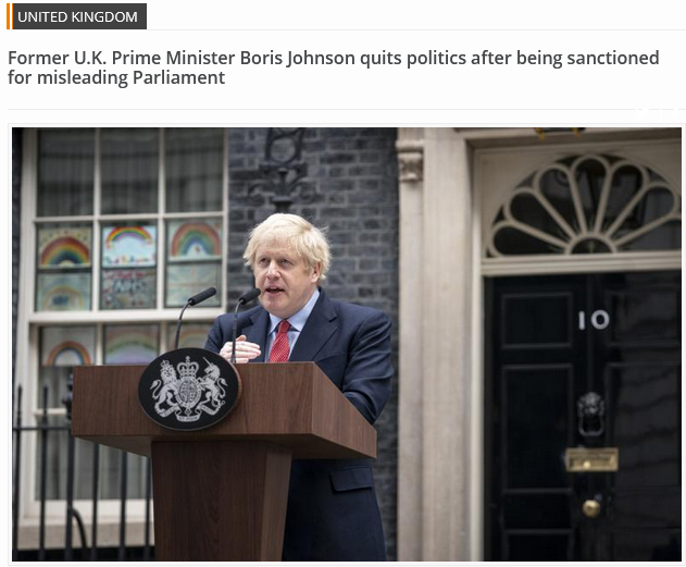 Former U.K. Prime Minister Boris Johnson Quits Politics After Being ...