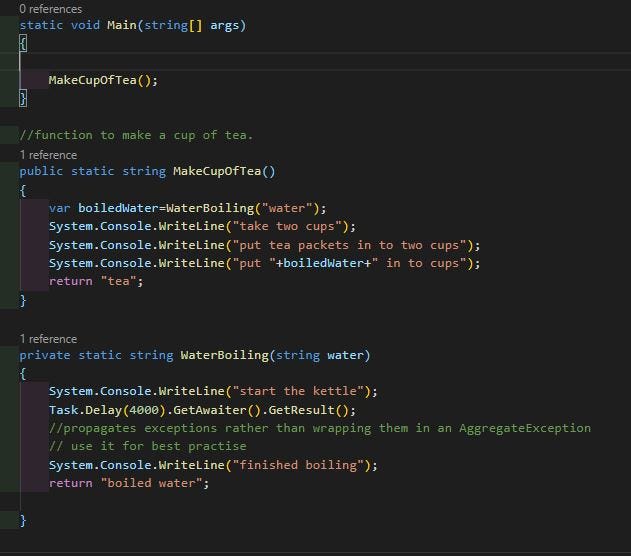A sync-Await-Task Explanation using C# | by Pamal Sahan | Medium