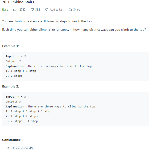 LeetCode 70. Climbing Stairs — Python Solution by Nicholas Wade Medium