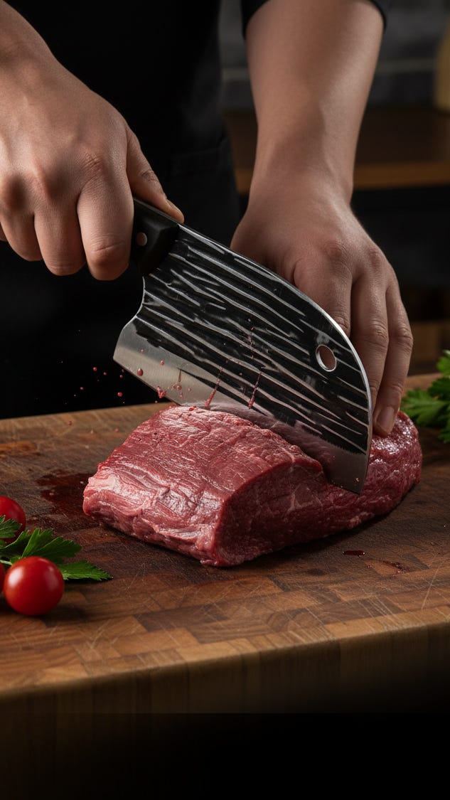 Full Tang Cleaver Knife Razor Sharp Butcher’s Tool