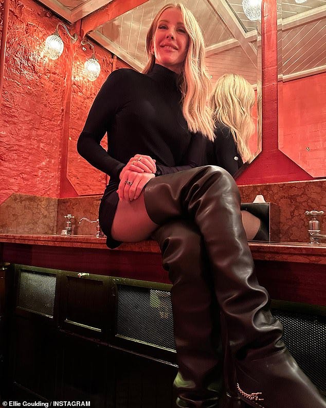 Ellie Goulding puts on a leggy display in thigh-high leather boots — after  ending 'friendship' with Tory peer Zac Goldsmith to focus on marriage to  Casper Jopling | by Deekho tv | Medium