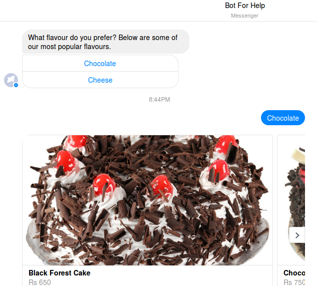 A cake seller chatbot. A month ago I was having a chat with… | by Arun  Ghosh | Medium