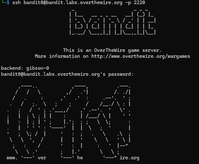 Bandit OverTheWire Walkthrough (Levels 1–5)
