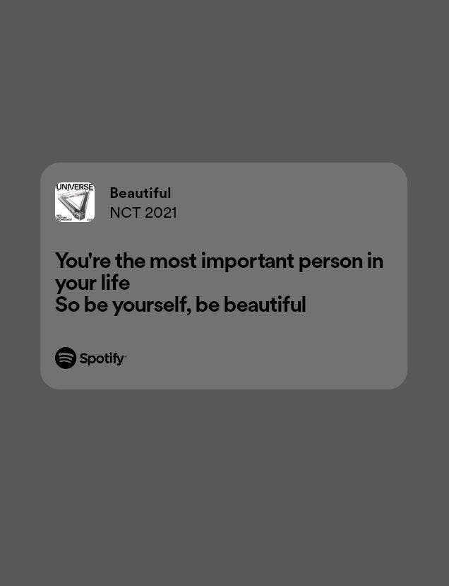 Your’re the most important person in your life