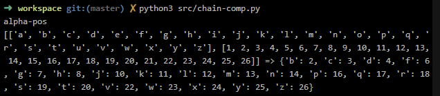 chaining comprehensions