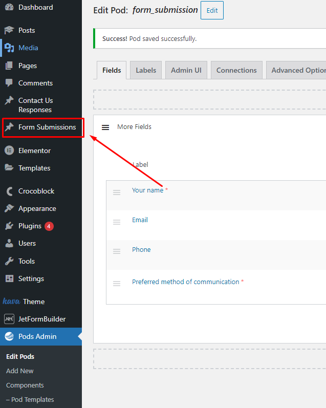 Form Submissions CPT