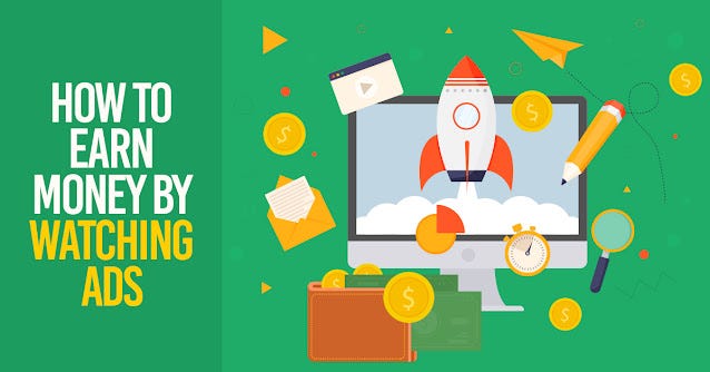 Best site to earn money from watching ads | Earn $200 a month without