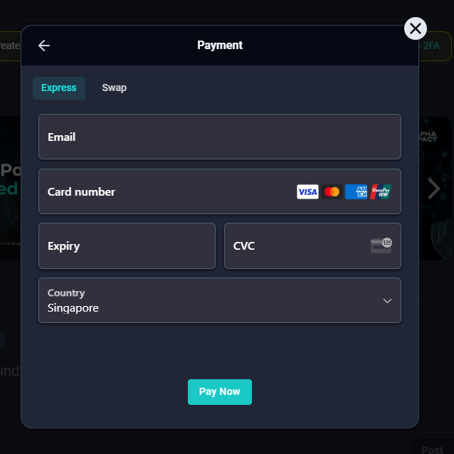 Guide for buying FOLO image 3 - key in details for Stripe payment