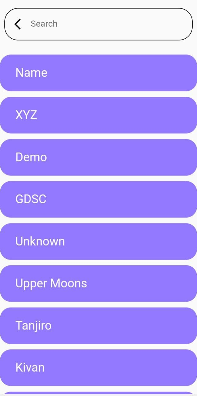 User Interface of the App