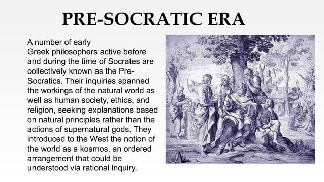 Pre Socratic Era of philosophy by Arya Amit Medium