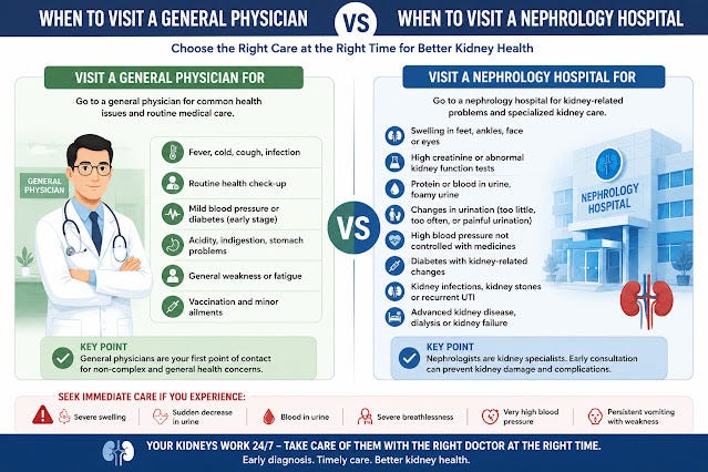 When Should You Visit a Nephrology Hospital Instead of a General Physician?