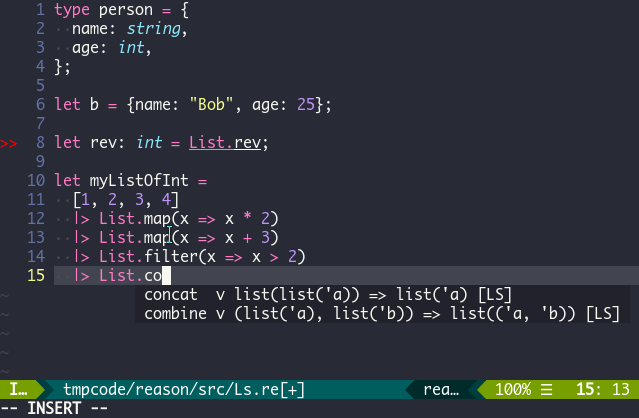 Setup vim for ReasonML development | by Amirali Esmaeili | Sanjagh | Medium