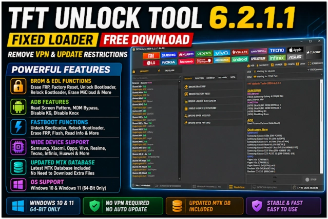 TFT Unlock Tool 6.2.1.1 Fixed Loader Free Download 2026