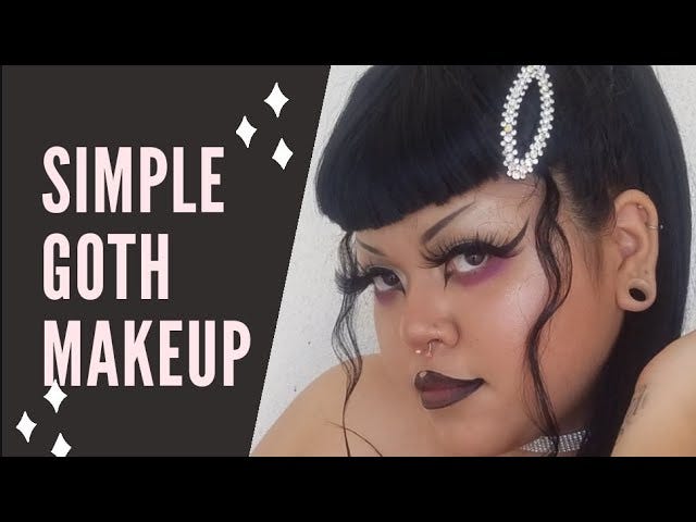 Goth Makeup Tutorial SIMPLE Goth Makeup - Grunge Makeup - Medium