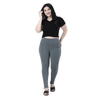 ZXN CLOTHING WOMEN PLUS SIZE TUMMY TUCKER HIGH WAIST STRETCHABLE DENIM  SCRATCH JEGGING JEANS, by BEST PRODUCT SHADOW