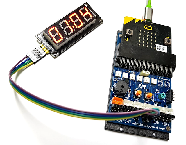 micro:bit with TM1637 4 digit 7 Segment