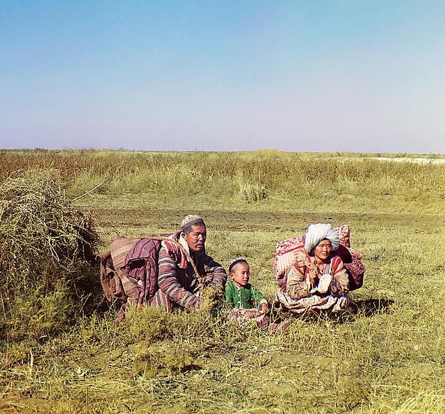 Nomadic Kirghiz. Golodnaia Steppe.
